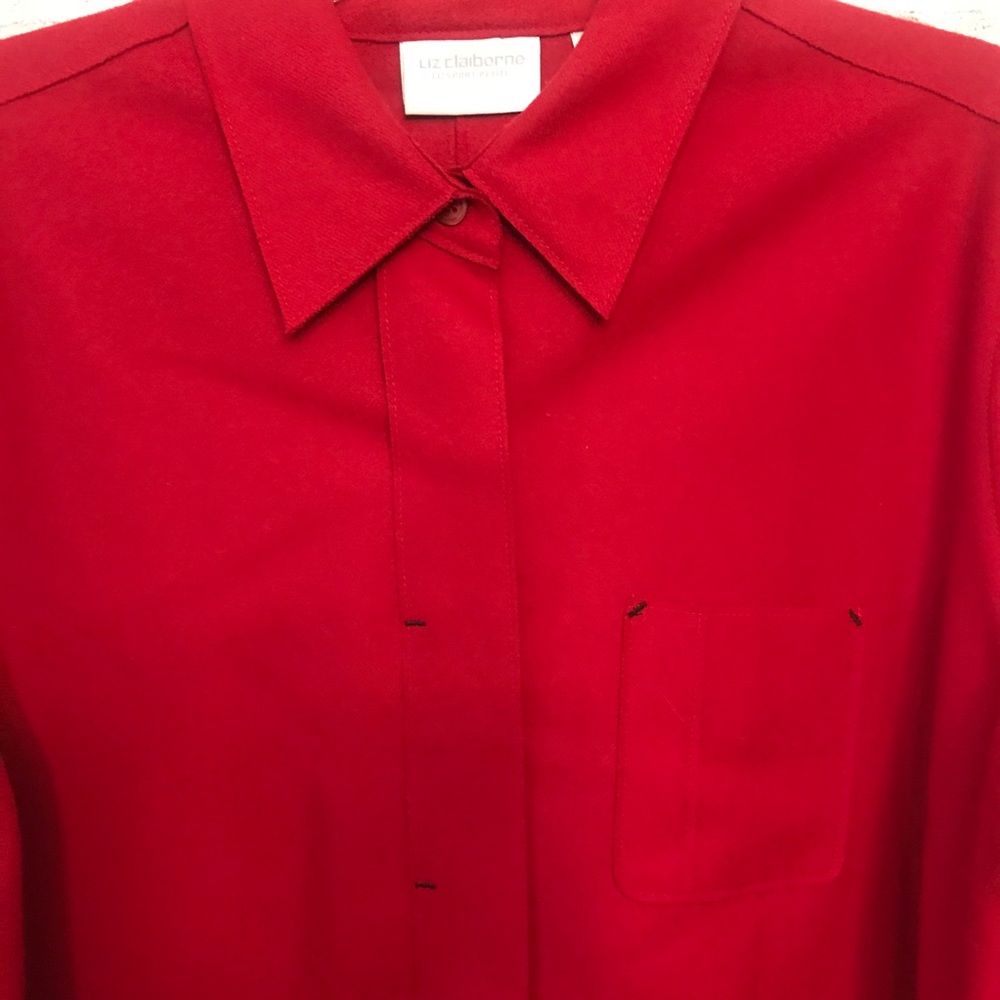 Liz Clairborne Lizsport PL Red Wool Blend Jacket - Picture 2 of 4